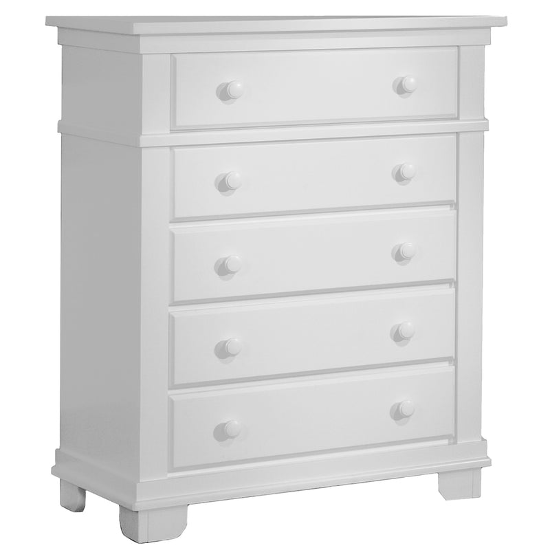 Commode 5 tiroirs Torino/Napoli Blanc