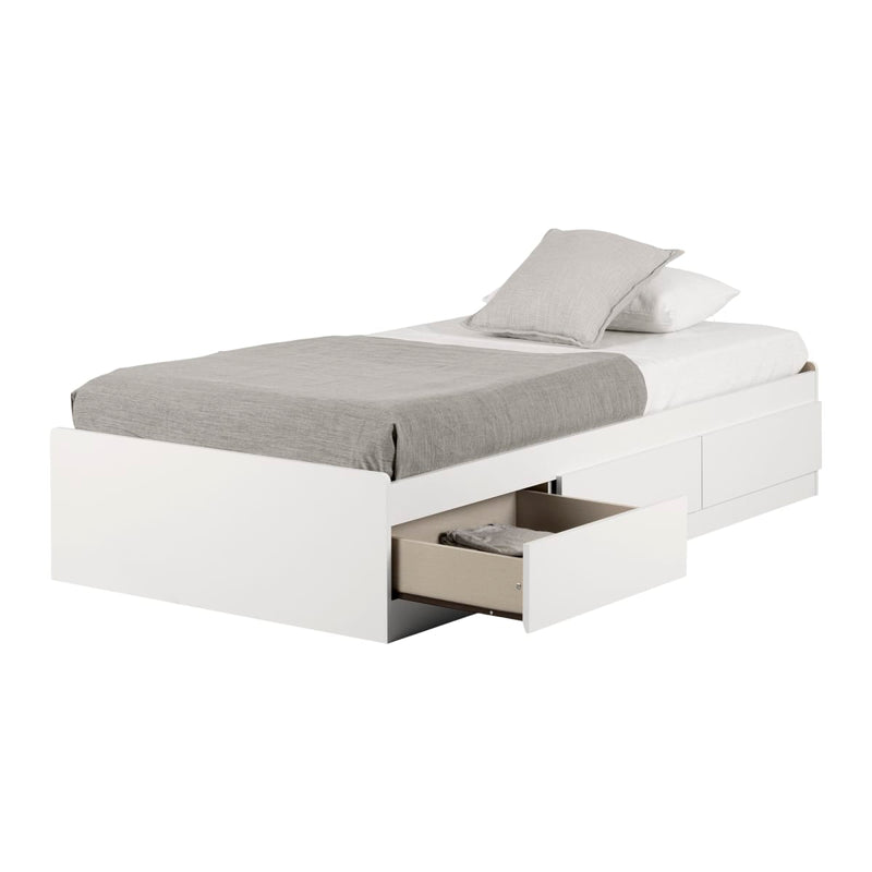 Mates Bed with 3 Drawers Simple 39'' Tiara Pure White 3650212