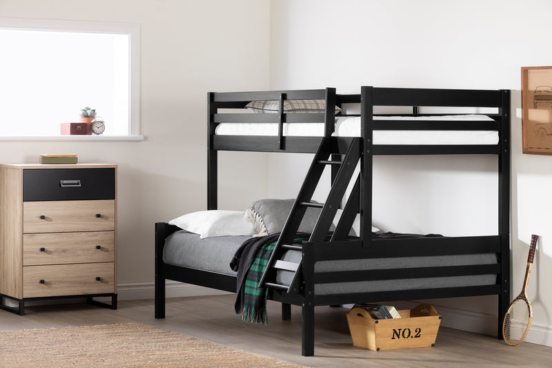 Fakto Solid wood bunk beds Matt black
