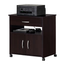 Rangement à imprimante sur roulettes Axess - Chocolat