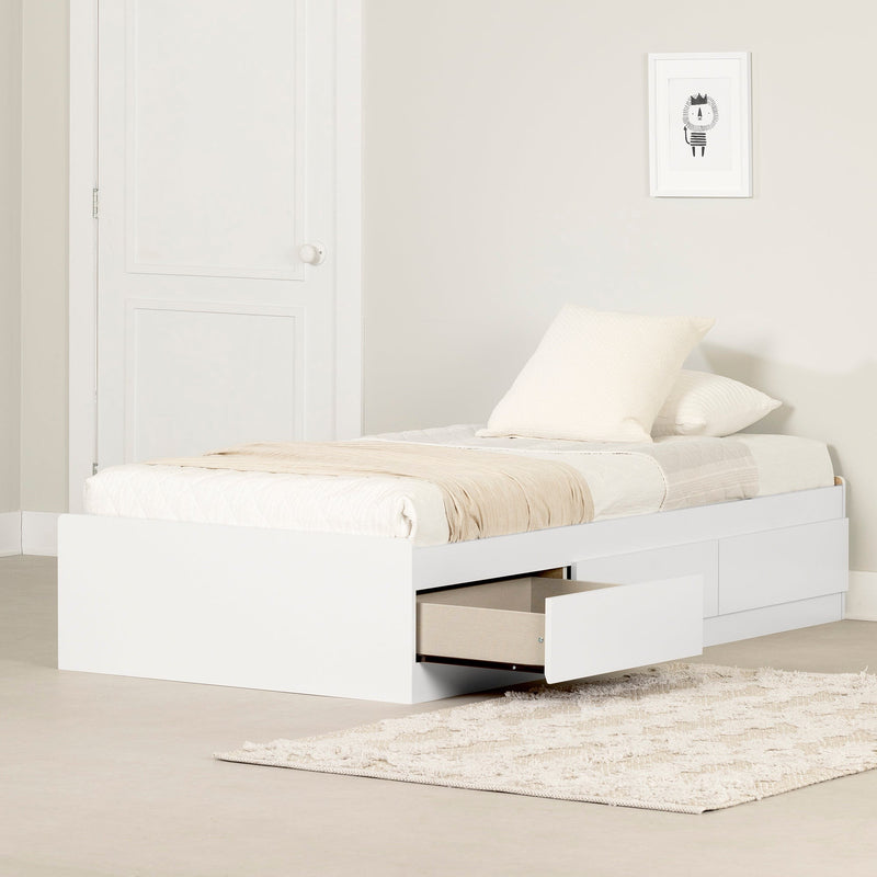 Lit matelot 3 tiroirs simple 39" Step One - Blanc solide
