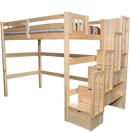 Lit loft 39" pleine hauteur naturel Encore