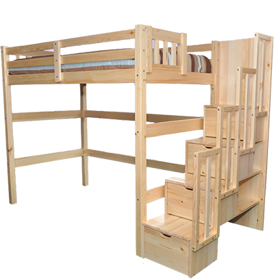 Stairway Single Loft Bed Encore