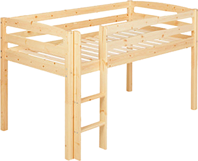 Lit loft 39" demi hauteur naturel Junior Low