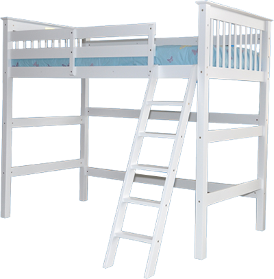 Loft bed full height white Humboldt