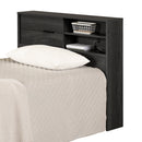 Tête de lit avec rangement simple 39" Fynn - Chêne gris