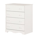 Commode 4 tiroirs Angel - Blanc solide