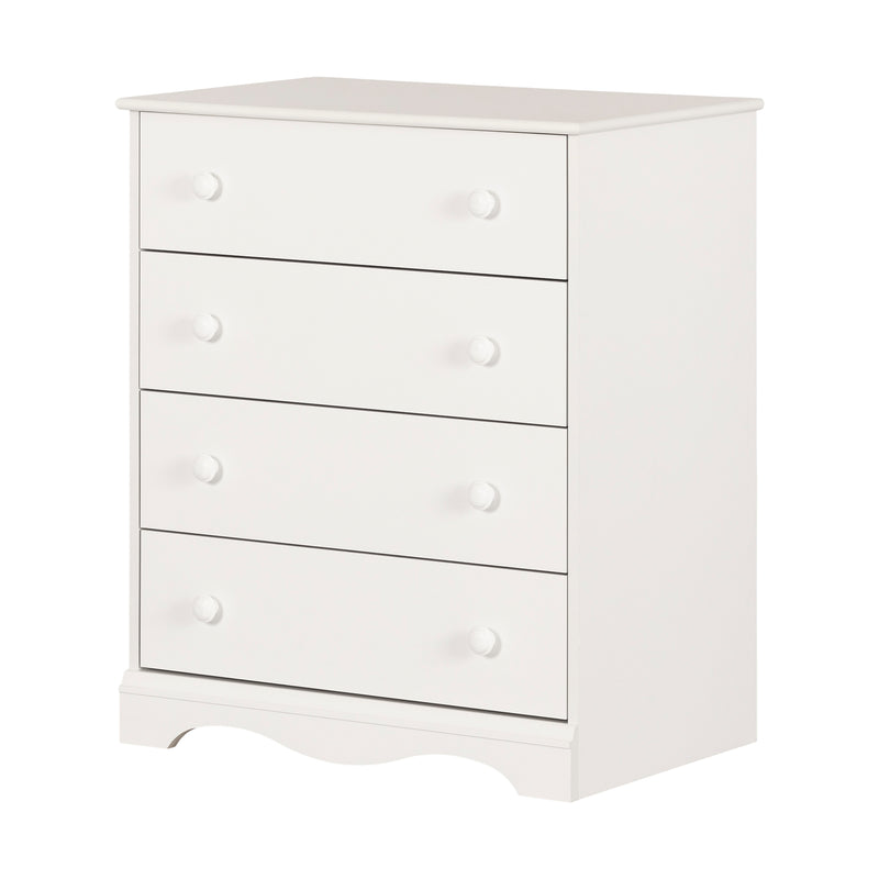 Commode 4 tiroirs Angel-Blanc solide