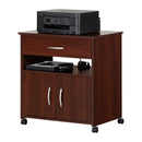 Rangement à imprimante sur roulettes Axess - Cerisier royal