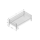 Lit de jour simple 39" Sweedi - Bois naturel