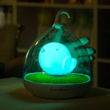 Rechargeable birdcage night light Yellow