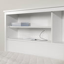 Mates Bed With Bookcase Headboard Set Simple 39'' Vito Pure White 