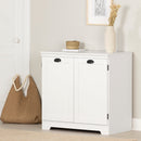 Armoire de rangement avec 2 portes Prairie - Blanc solide