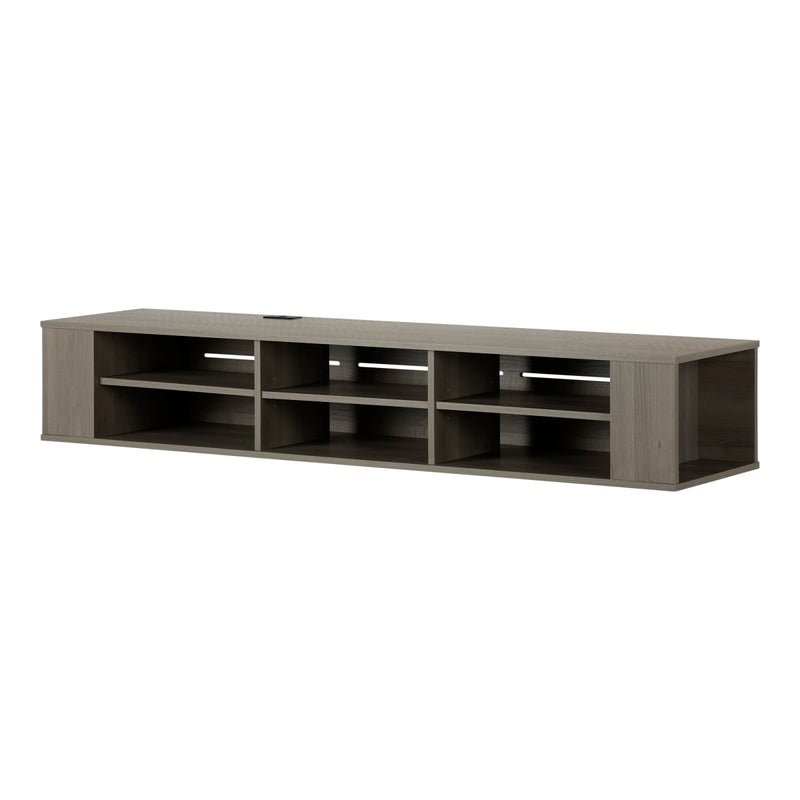 Console média murale 66" City Life - Érable cendré