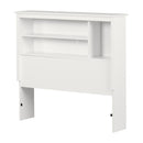 Tête de lit bibliothèque simple 39" Vito-Blanc solide