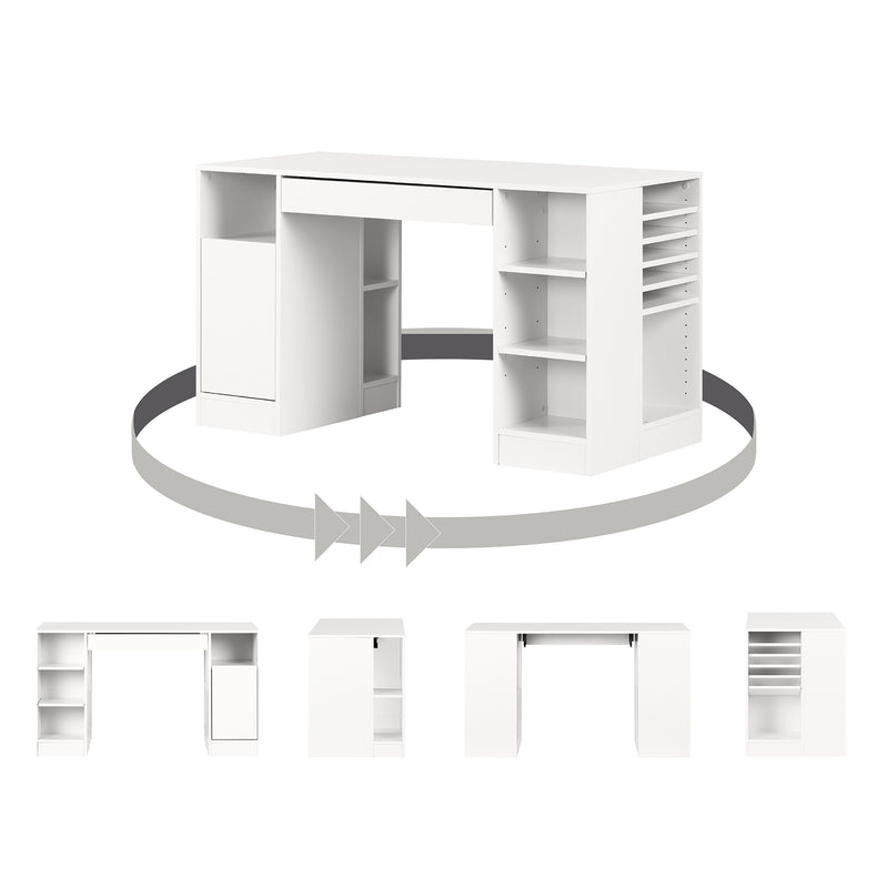 Table de travail Crea - Blanc solide