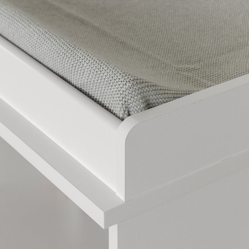 Table à langer avec rangement Reevo - Blanc solide
