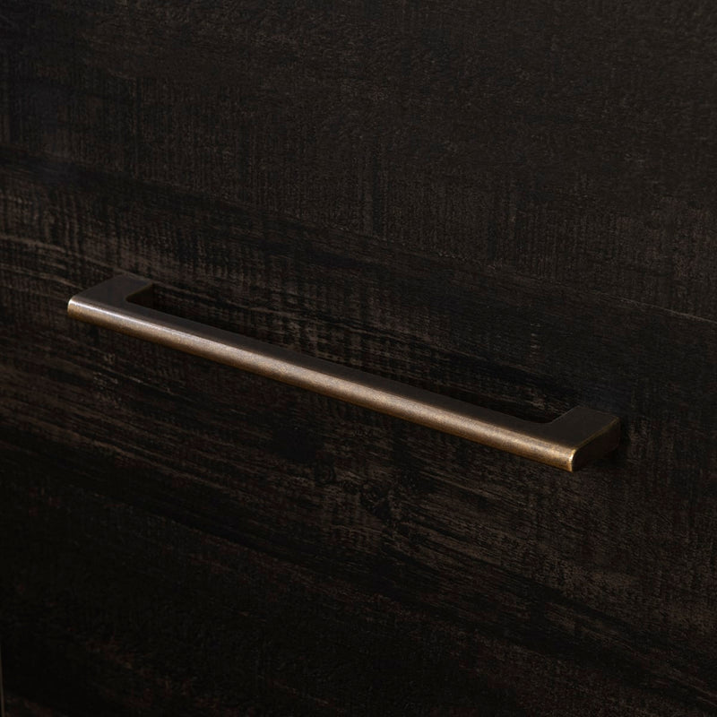 Bureau double 6 tiroirs Gravity - Noir antique
