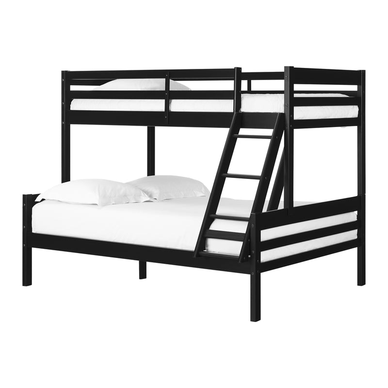 Lit superposé en bois massif Fakto 39"/54" - Noir mat