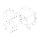 Flam - 2-Drawer Nightstand - End Table with Storage