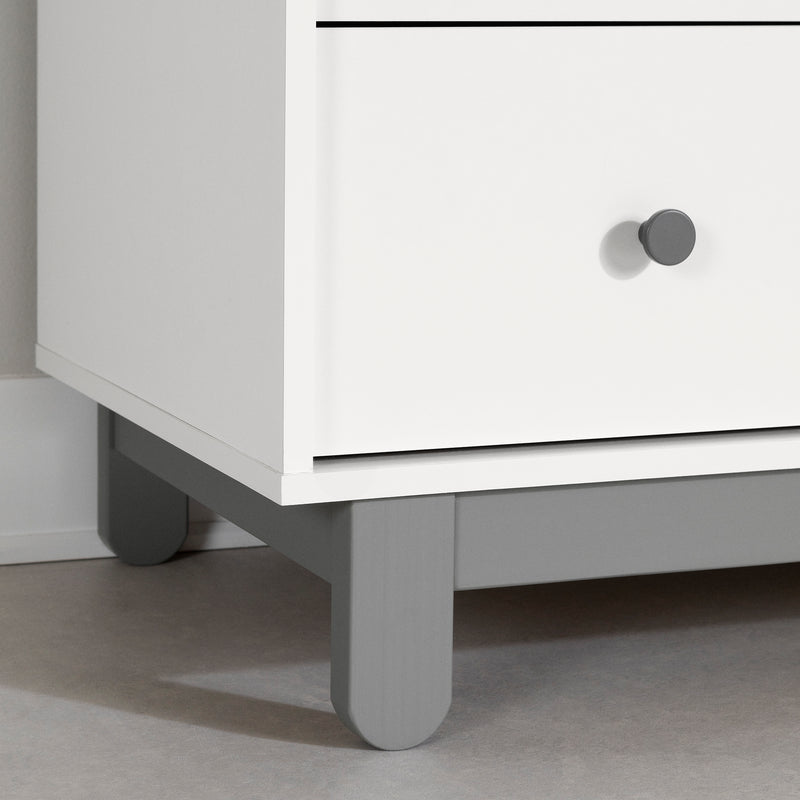 Bureau double Bebble - Gris clair et Blanc