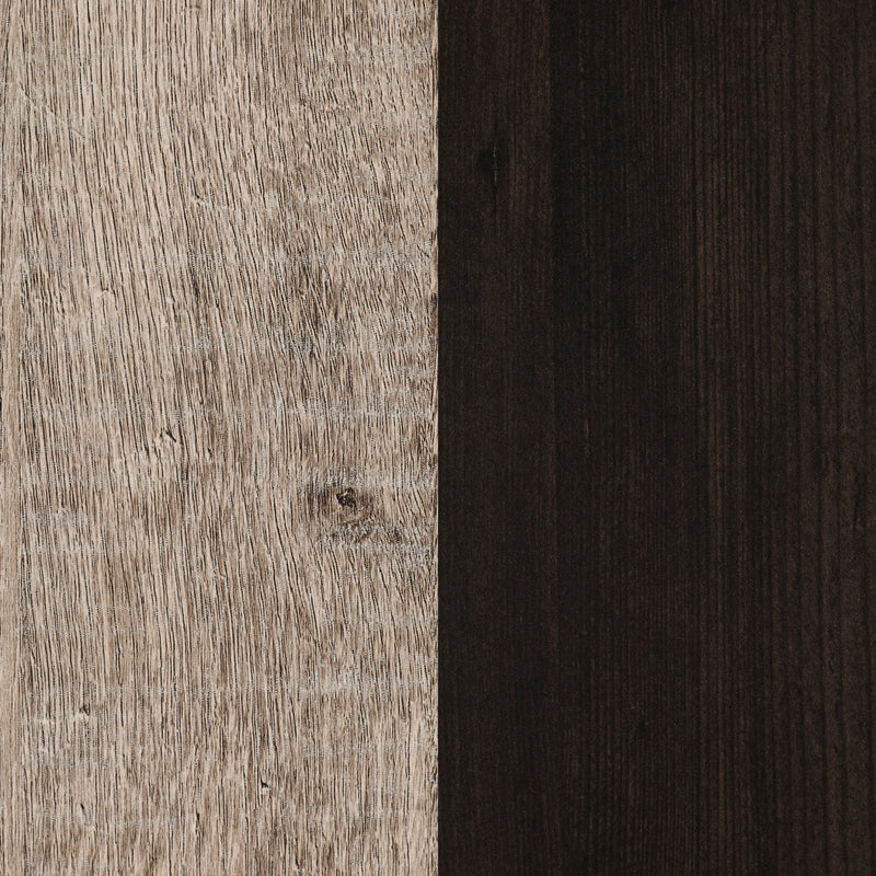 Buffet with Wine Storage  Valet Weathered Oak and Ebony 10710