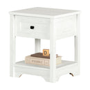 Table de chevet Hazen-Pin blanc