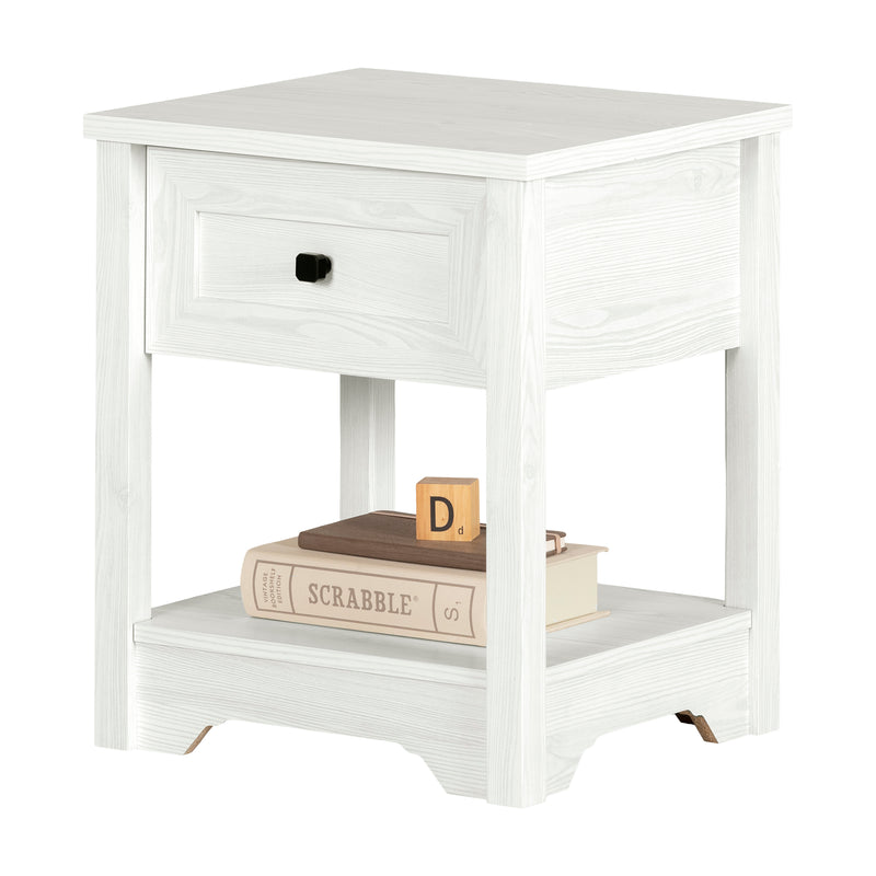 Table de chevet Hazen-Pin blanc