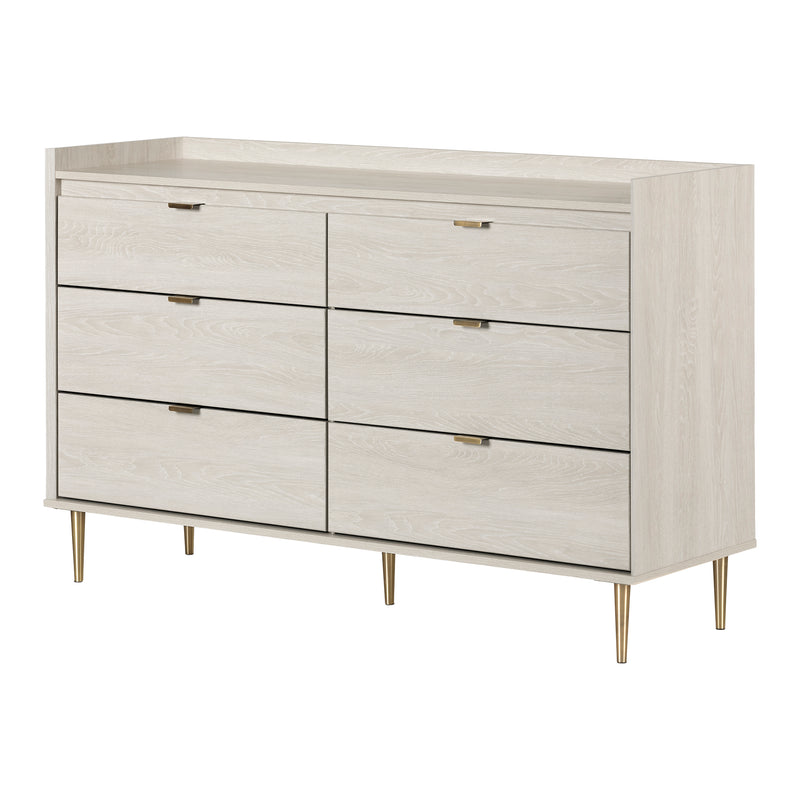 Hype 6-Drawer Double Dresser - Winter Oak