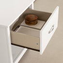 Table de chevet 1 tiroir Fusion - Blanc solide