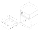 Table de chevet Hourra - Chêne gris