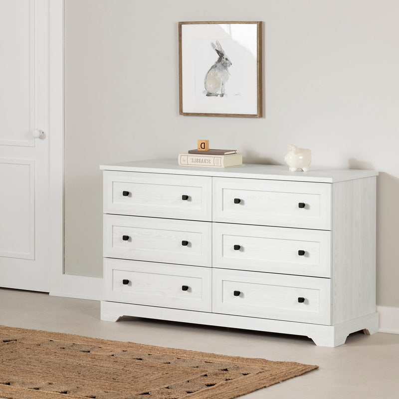 Commode double Hazen - Pin blanc