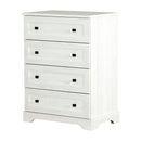 Commode 4 tiroirs Hazen -Pin blanc