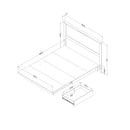 Ensemble lit plateforme et tête de lit double/queen 54"/60" Step One - Blanc solide