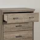 Commode 5 tiroirs Versa - Chêne vieilli