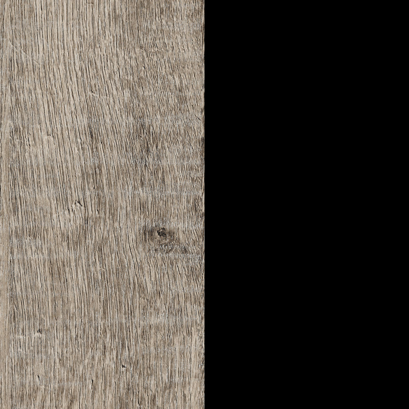 Munich 5-drawer dresser Aged oak and matt black 10492