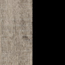 Bureau double 6 tiroirs Munich - Chêne vieilli et Noir mat