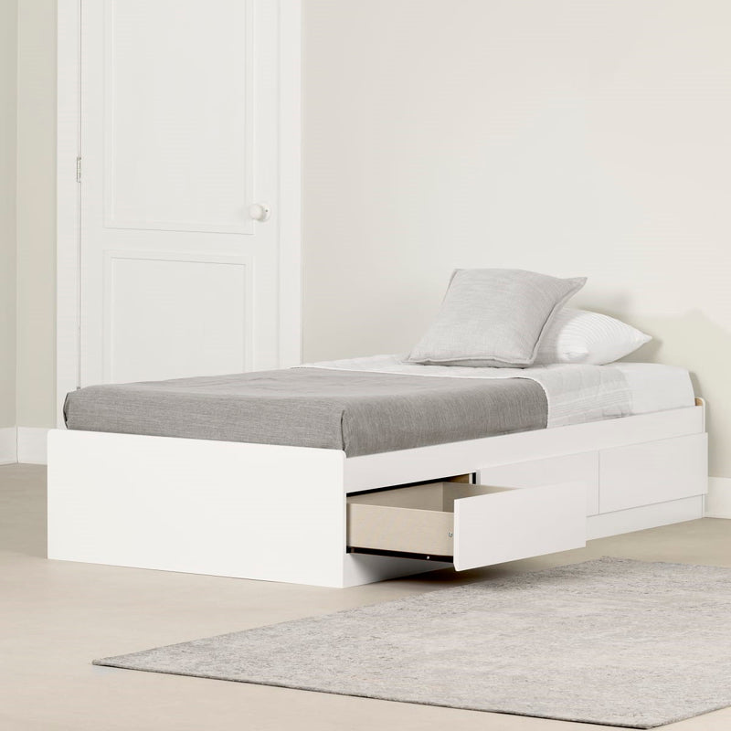 Lit matelot 3 tiroirs simple 39" Logik - Blanc solide